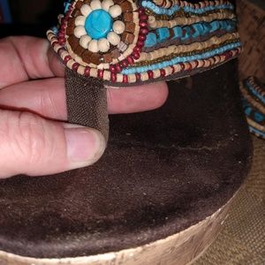 Sandals with wedge heels